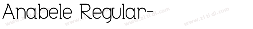 Anabele Regular字体转换